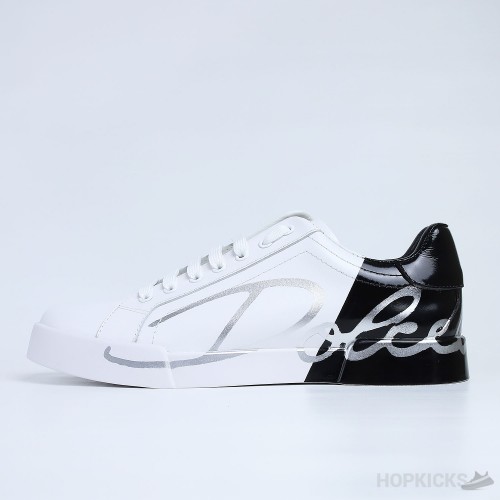 D&G White Black Portofino Sneakers